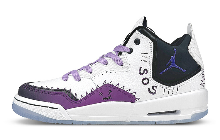 

Кроссовки JORDAN Courtside 23 Vintage Basketball Shoes Men Mid-Top White Black/Purple