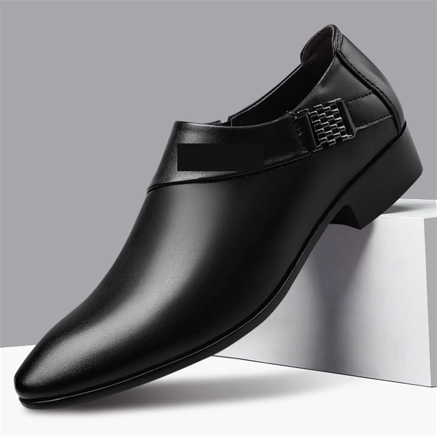 Туфли Men's Shoes, Luxury Men's Wedding Shoes, Leather, Elegant Business Shoes, Men's Dress Shoes, Men's Leather Shoes, Formal Shoes Generic, Black — фото 4