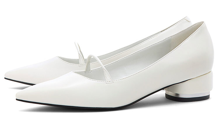 Туфли Мэри Джейн женские низкие белые Charles&Keith — фото 3