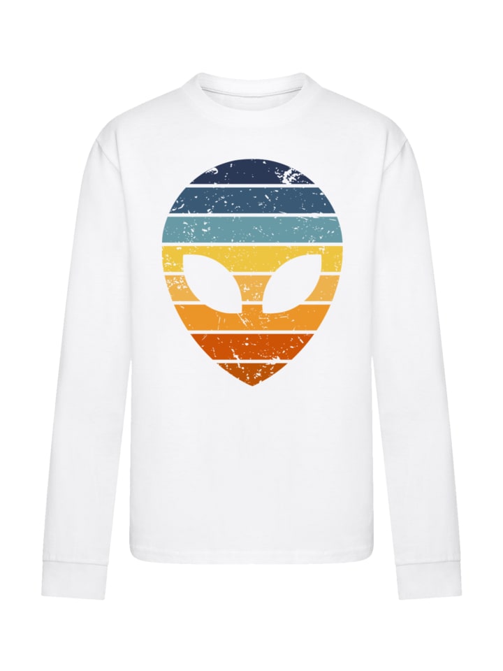 

Рубашка с длинными рукавами, ретро-дизайн с изображением инопланетного заката, белого цвета. F4NT4STIC