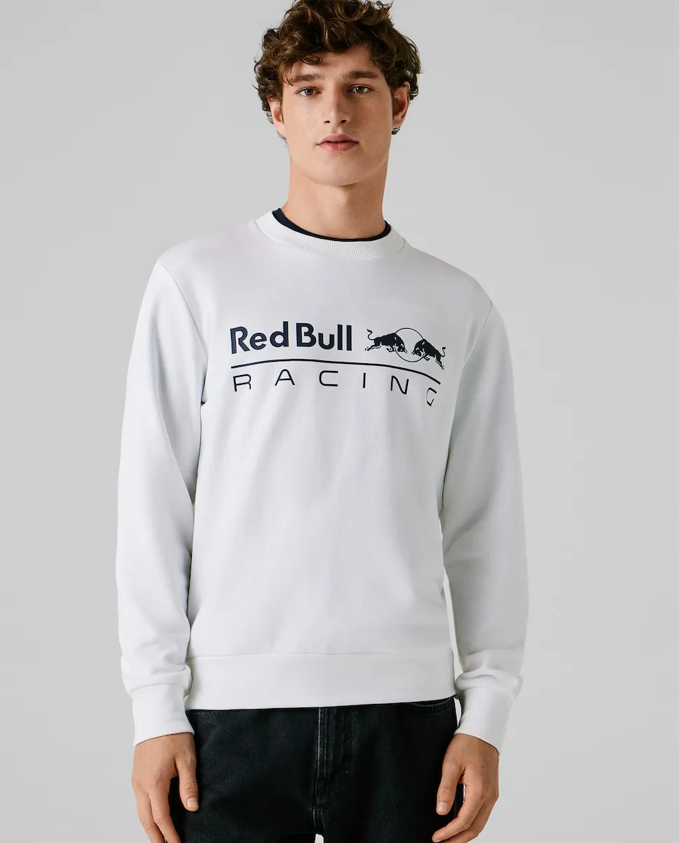 

Мужская толстовка с круглым вырезом и печатным логотипом Pepe Jeans, белый