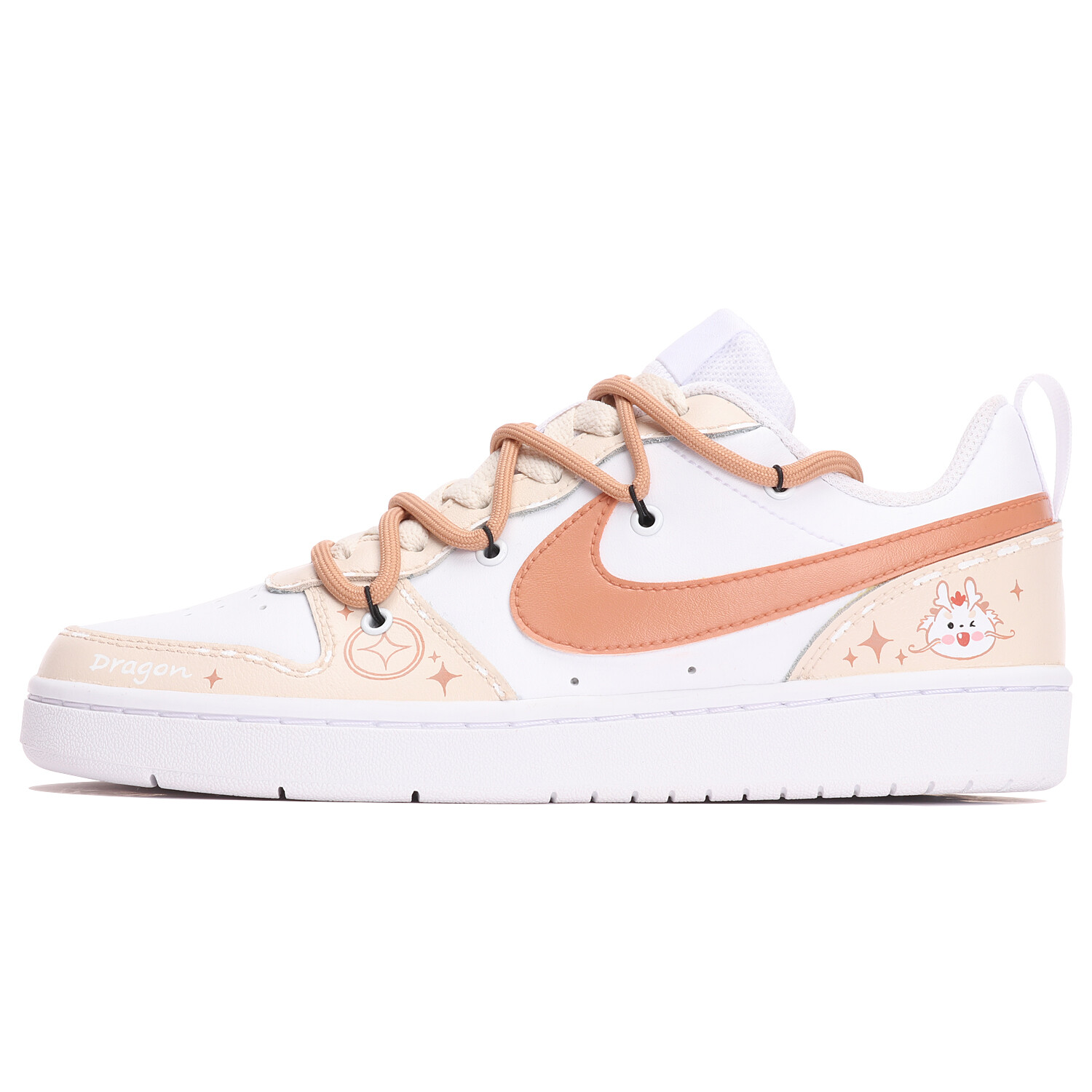 

Кроссовки Nike Court Borough Skateboard Shoes Women's Low-Top Pink/White, белый