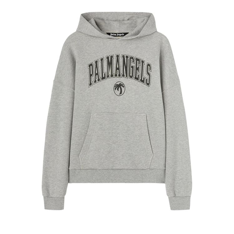 

Худи Palm Angels College Palm Hoodie 'Grey Melange/Black', серый