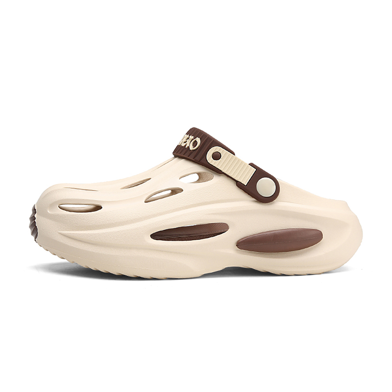 

OUBT Мужские модные повседневные клоги бежево-коричневые, цвет Beige Brown