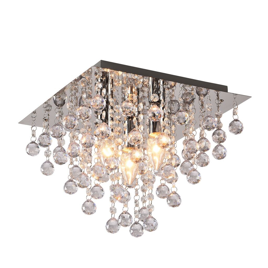 

Люстра CRIS 10145 Ø32CM хром полированный, прозрачный с подвесками M2OUTLET, серебро