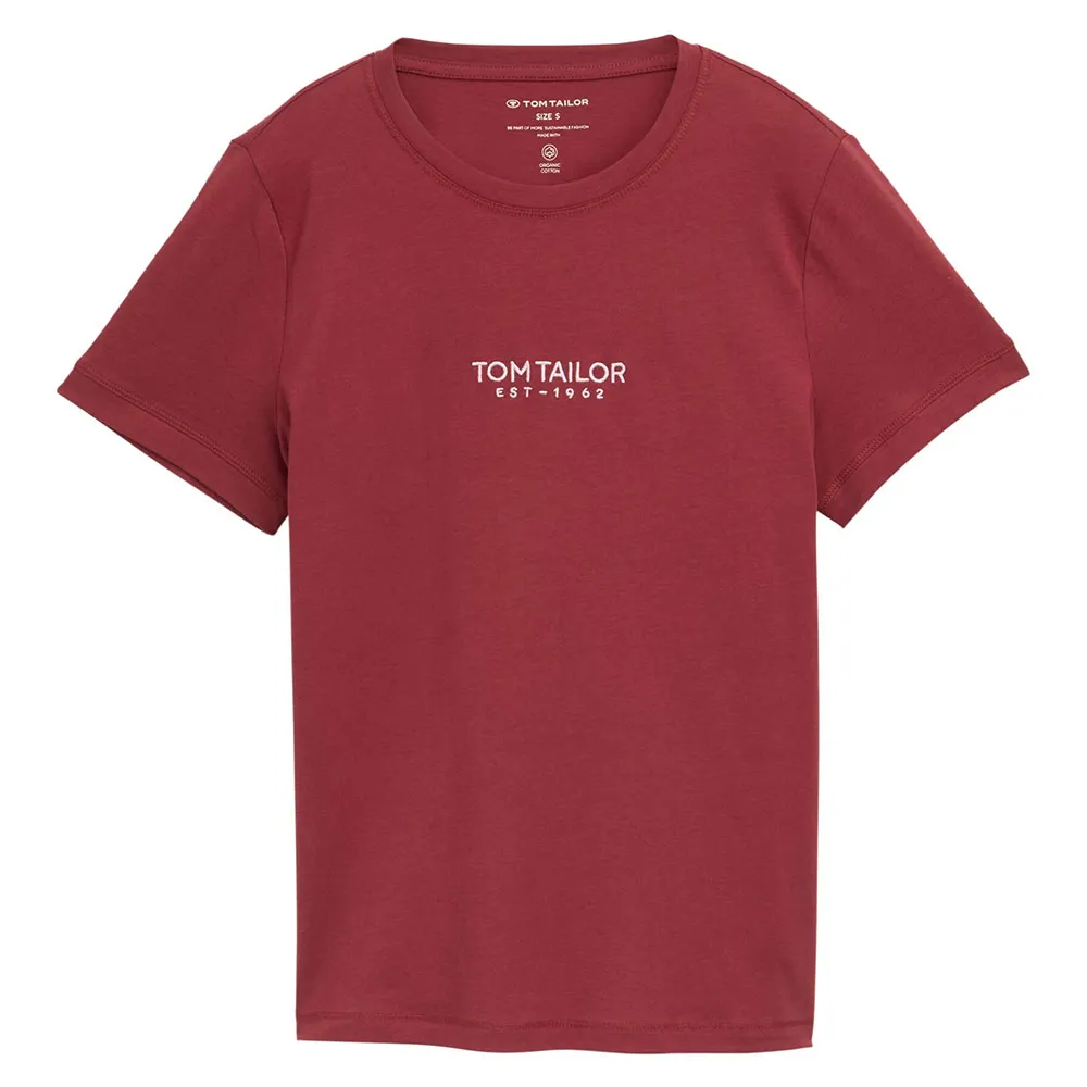 

Футболка с коротким рукавом Tom Tailor Logo Embroidery, красный