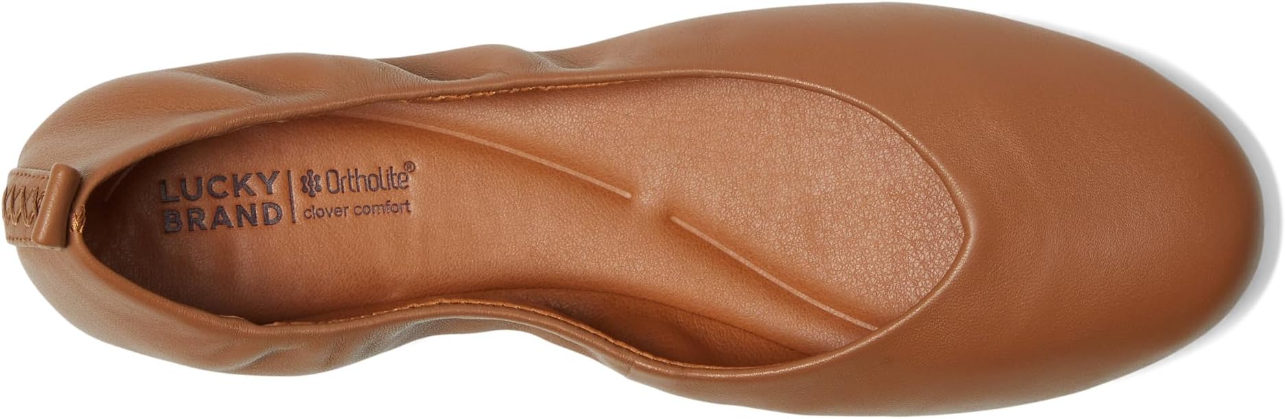 Балетки Lucky Brand Emmielou Leather Ballet Flat, цвет Almond — фото 2