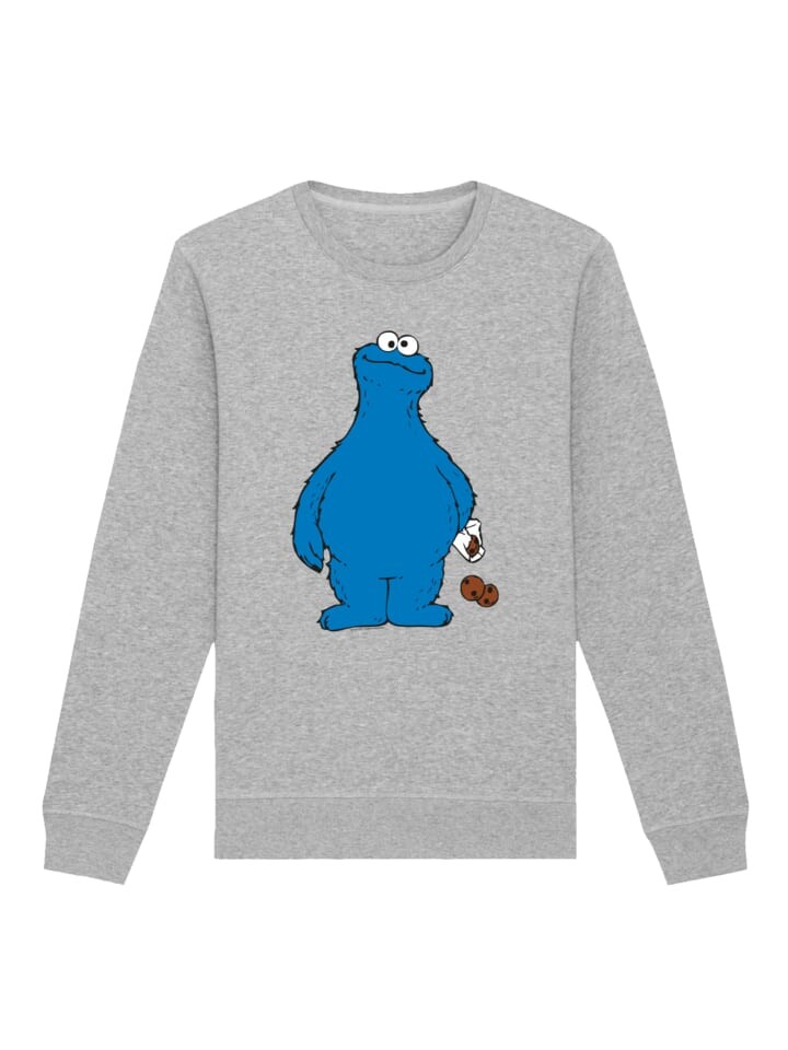 

Толстовка F4NT4STIC Sweatshirt Sesamstraße Cookie Thief, пятнистый серый