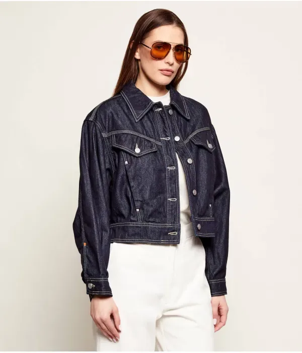 Джинсовая куртка C_TRUCKER 1.0 cropped fit Boss Orange, темно-синий