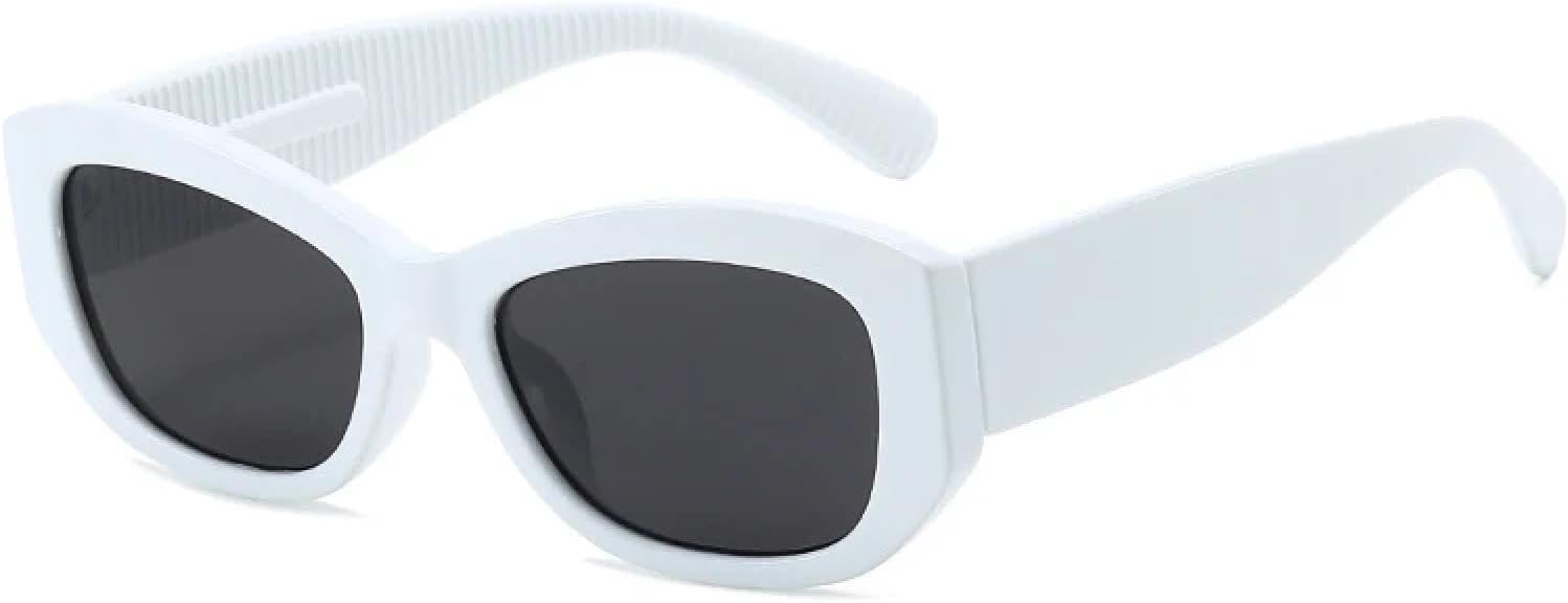 

Винтажные солнцезащитные очки «кошачий глаз» для женщин, модные градиентные очки с защитой от УФ-излучения UV400 для мужчин, трендовые квадратные солнцезащитные очки в стиле панк WNCKSQ, White Gray