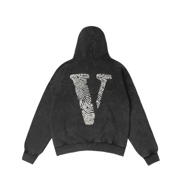 

Толстовка VLONE Finger Print Logo 'Washed Grey', серый
