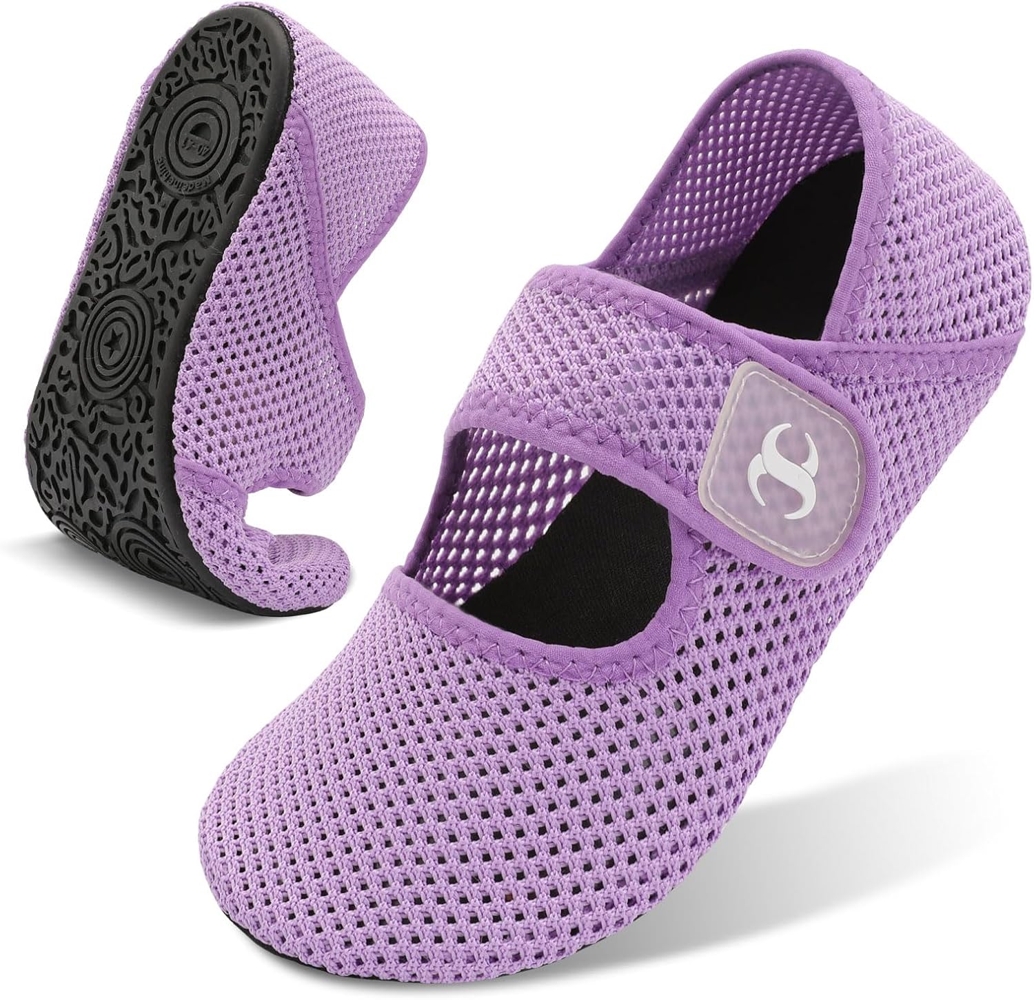 

Обувь для воды для женщин и мужчин, пляжная обувь для плавания босиком, аквааэробика, летние широкие шлепанцы, сандалии, быстросохнущие носки для бассейна, реки и моря Scurtain, светло-фиолетовый