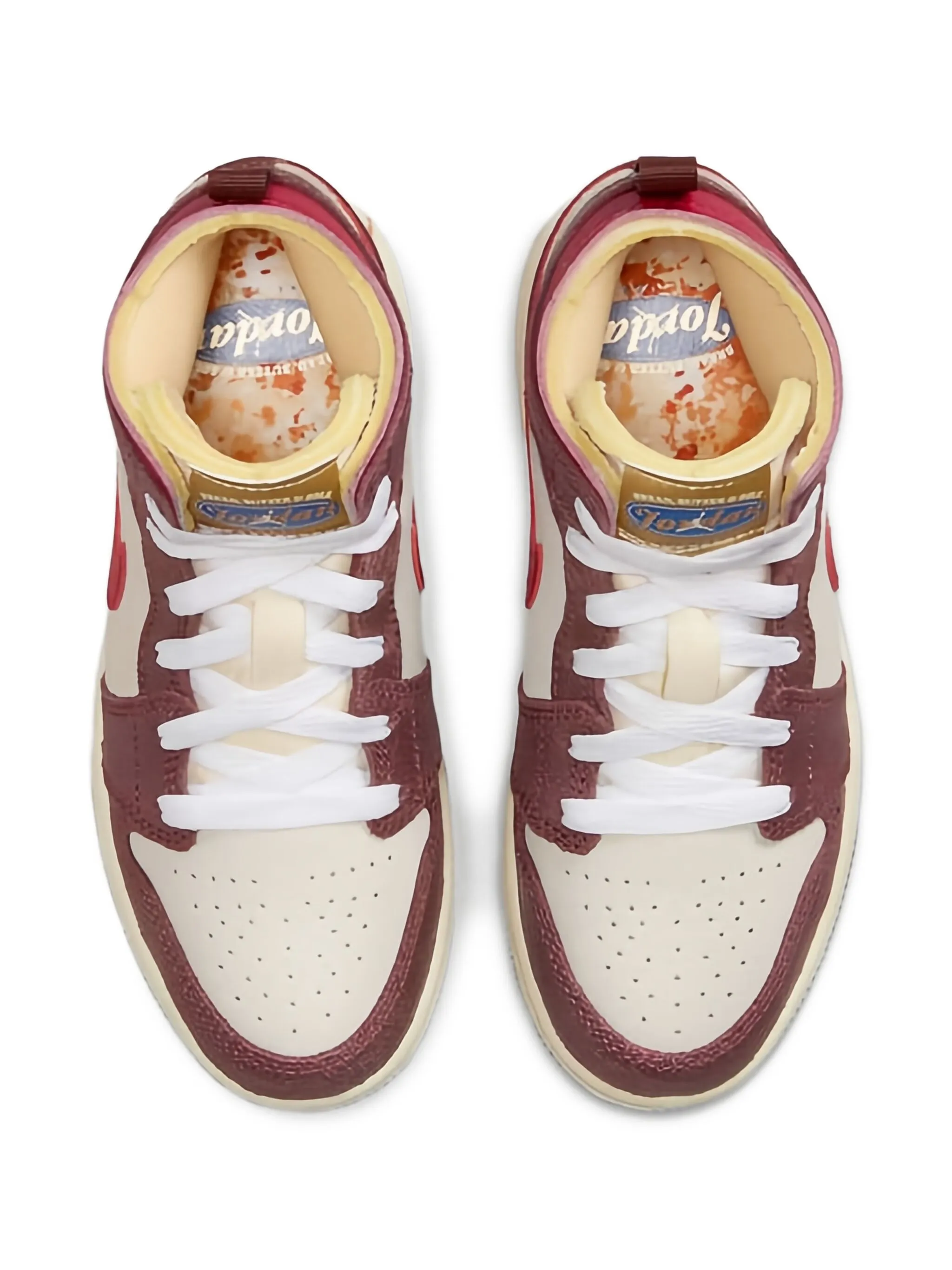 Кроссовки Jordan 1 Mid SE Coconut Milk/Dark Pony/Pale Vanilla/Varsity Jordan Kids, красный — фото 4