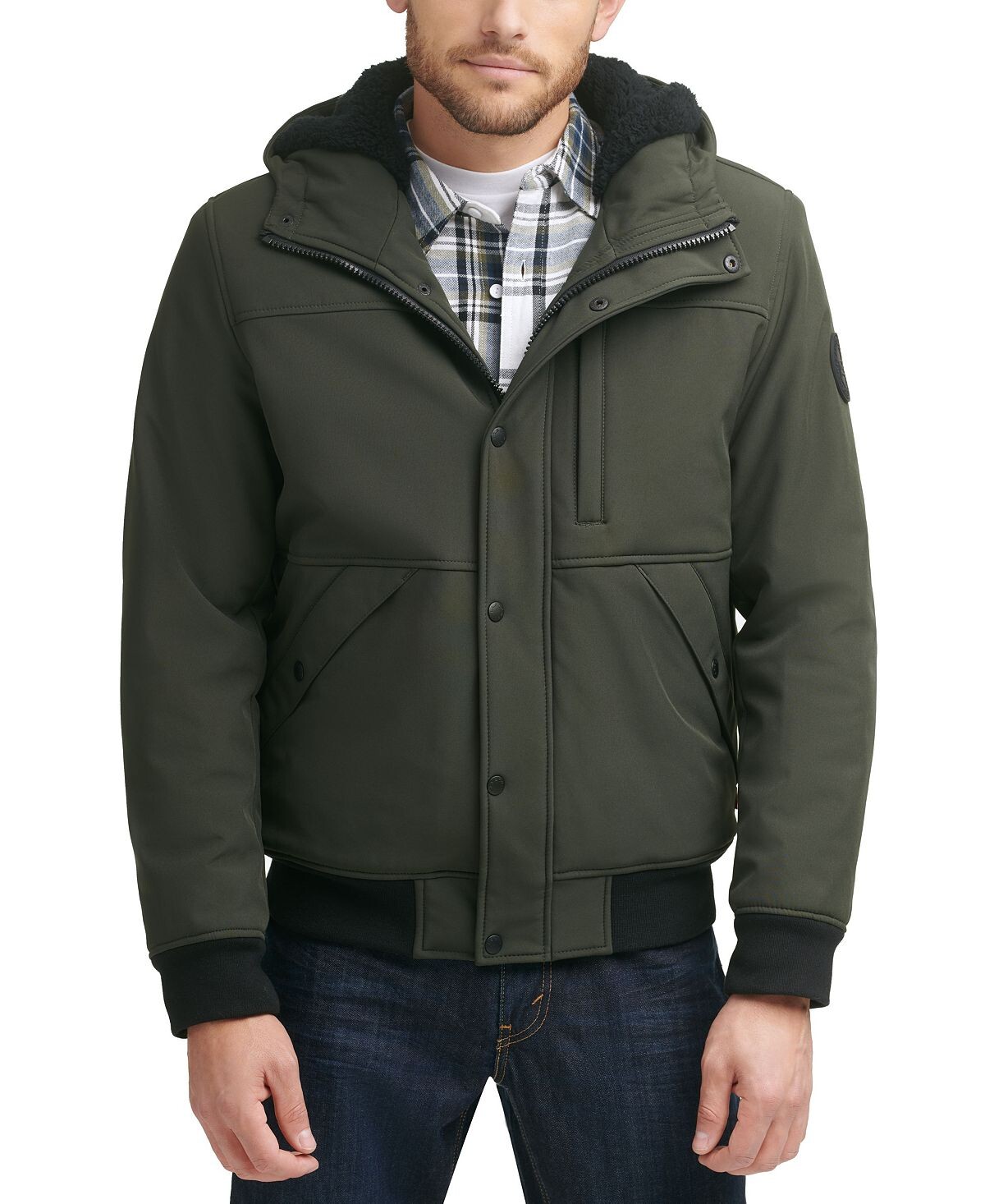 

Мужская куртка Soft Shell с капюшоном на подкладке из шерпы Levi's