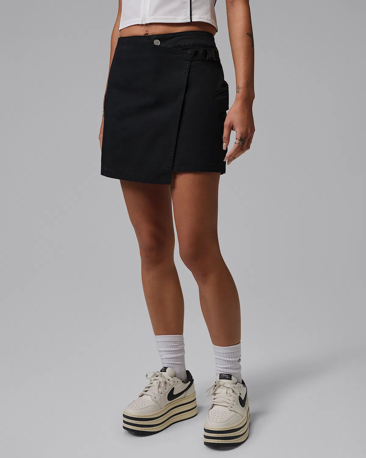 Женская юбка-карго с запахом Jordan Flight, Black/Black