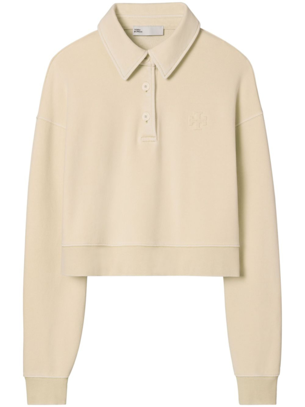 

Tory Burch рубашка поло с аппликацией Double T, нейтральный цвет
