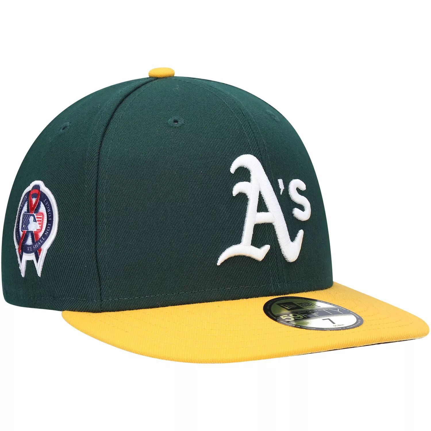 

Мужская бейсболка New Era Green Oakland Athletics с мемориальной нашивкой в ​​память о 11 сентября 59FIFTY.