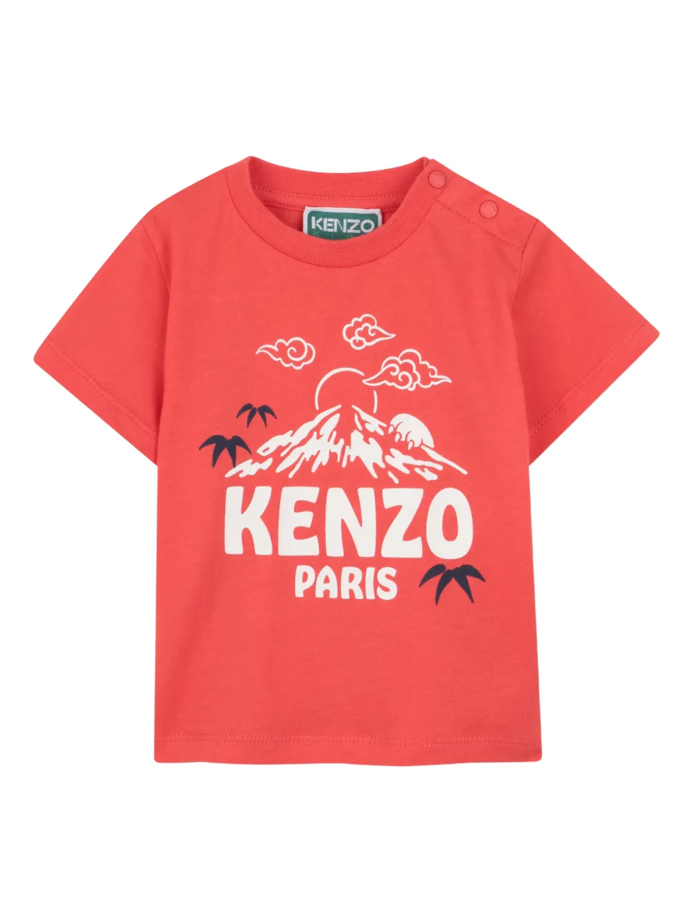 

Футболка с графическим принтом Kenzo Kids, красный