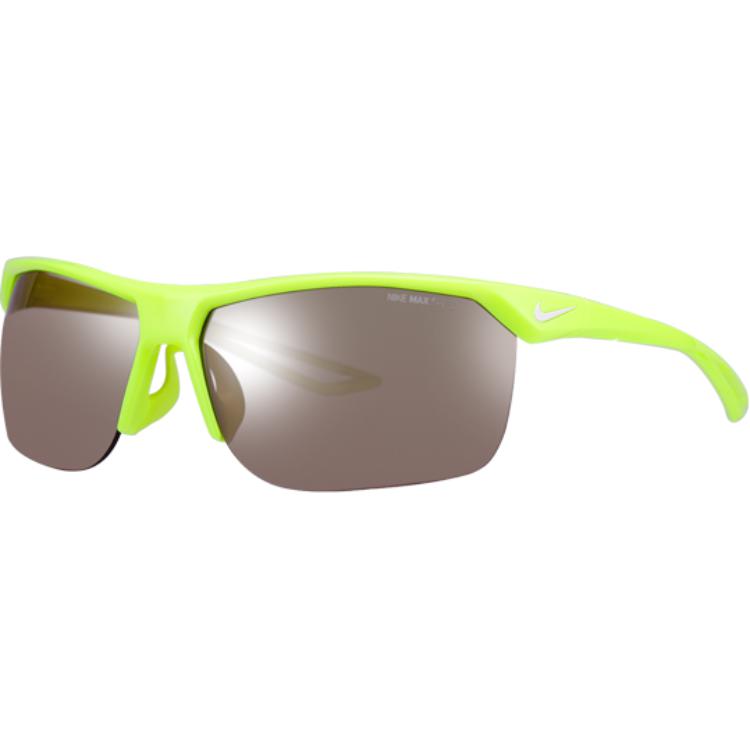 

Беговые очки/защитные очки для езды на велосипеде (унисекс) с защитой от солнца и УФ-излучения Nike, neon зеленый frame with tea коричневый lens