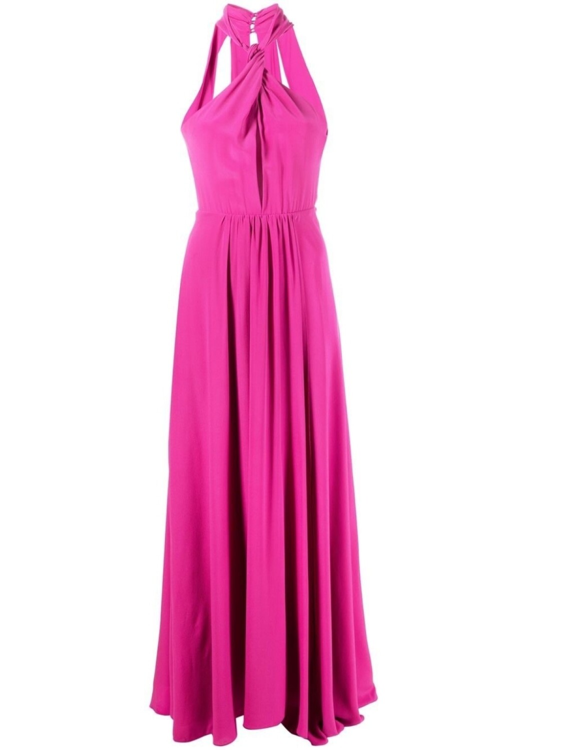 

Patrizia Pepe long cut-out silk dress, розовый