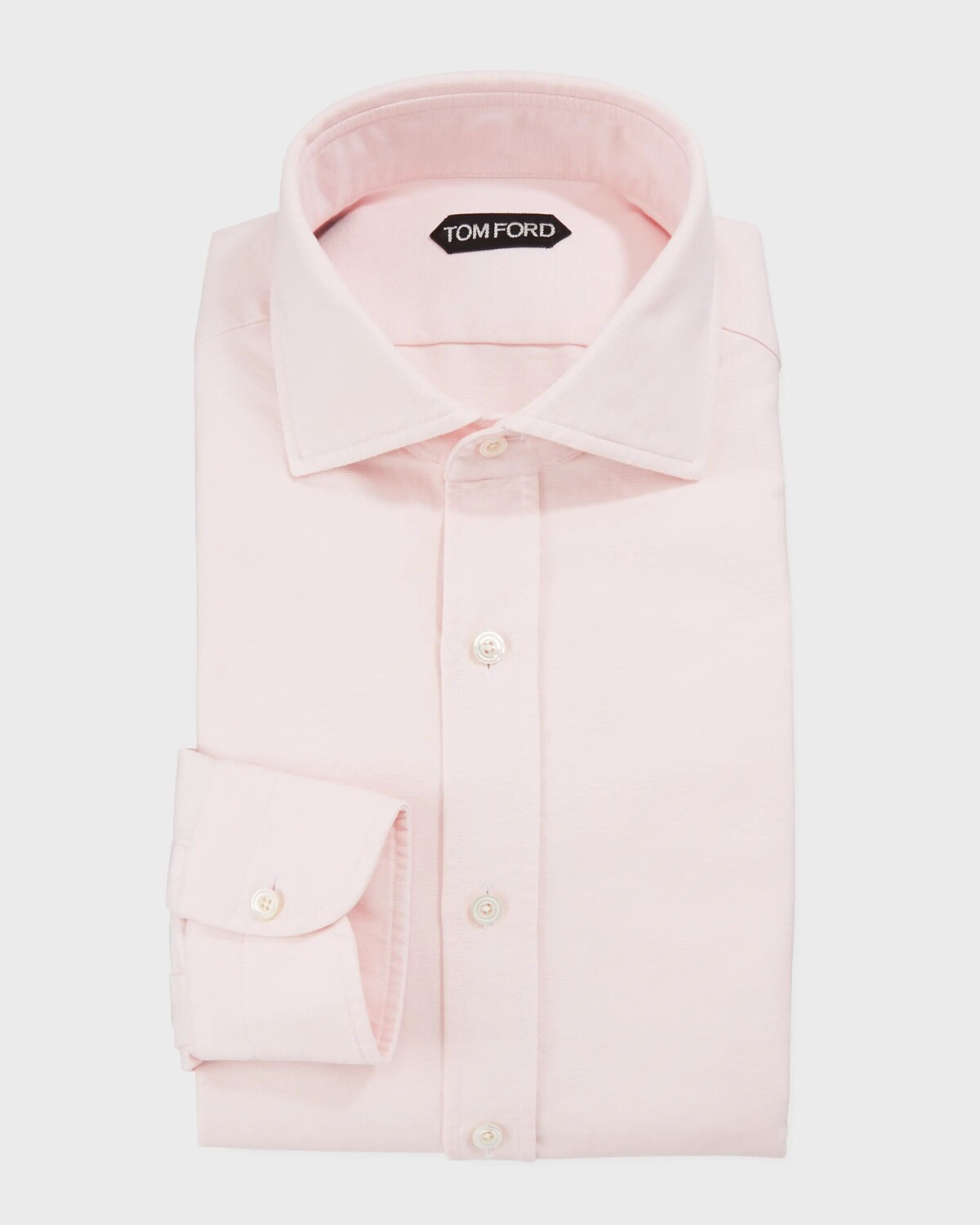 

Мужская однотонная классическая рубашка с длинным рукавом TOM FORD, цвет Pink