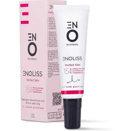 

Enoliss Perfect Skin 15 AHA восстанавливающая эмульсия микропилинг ночная 30 мл Codexial