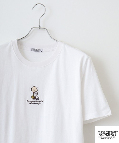 

Футболка с вышивкой и принтом PEANUTS, белый