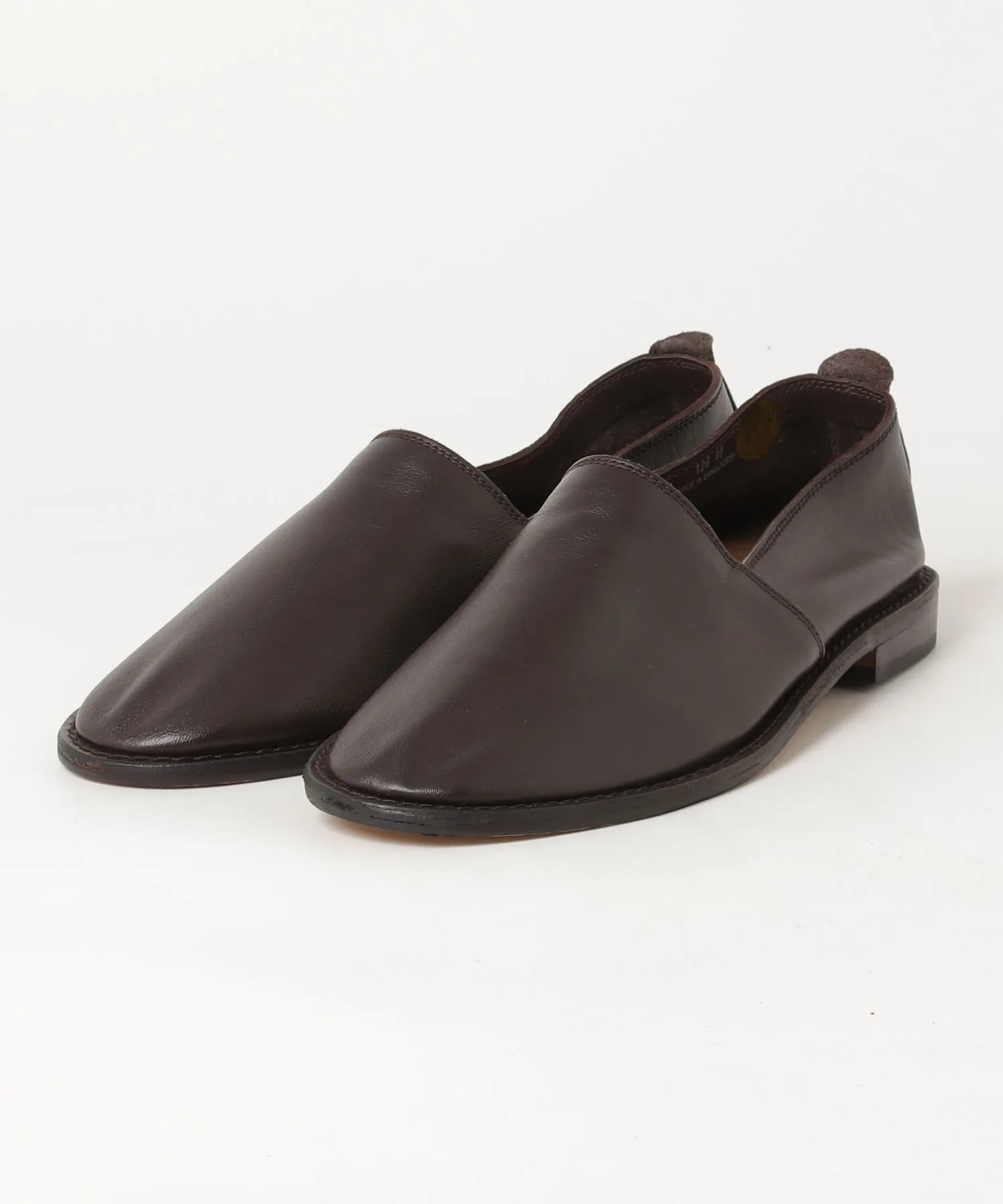 Мужские слипоны из натуральной кожи BICASH ESPADRILLE темно-коричневые