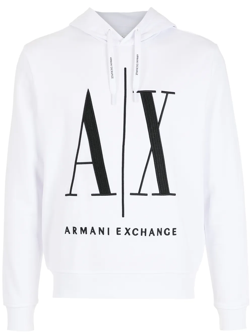 

Худи AX с вышитым логотипом Armani Exchange, белый