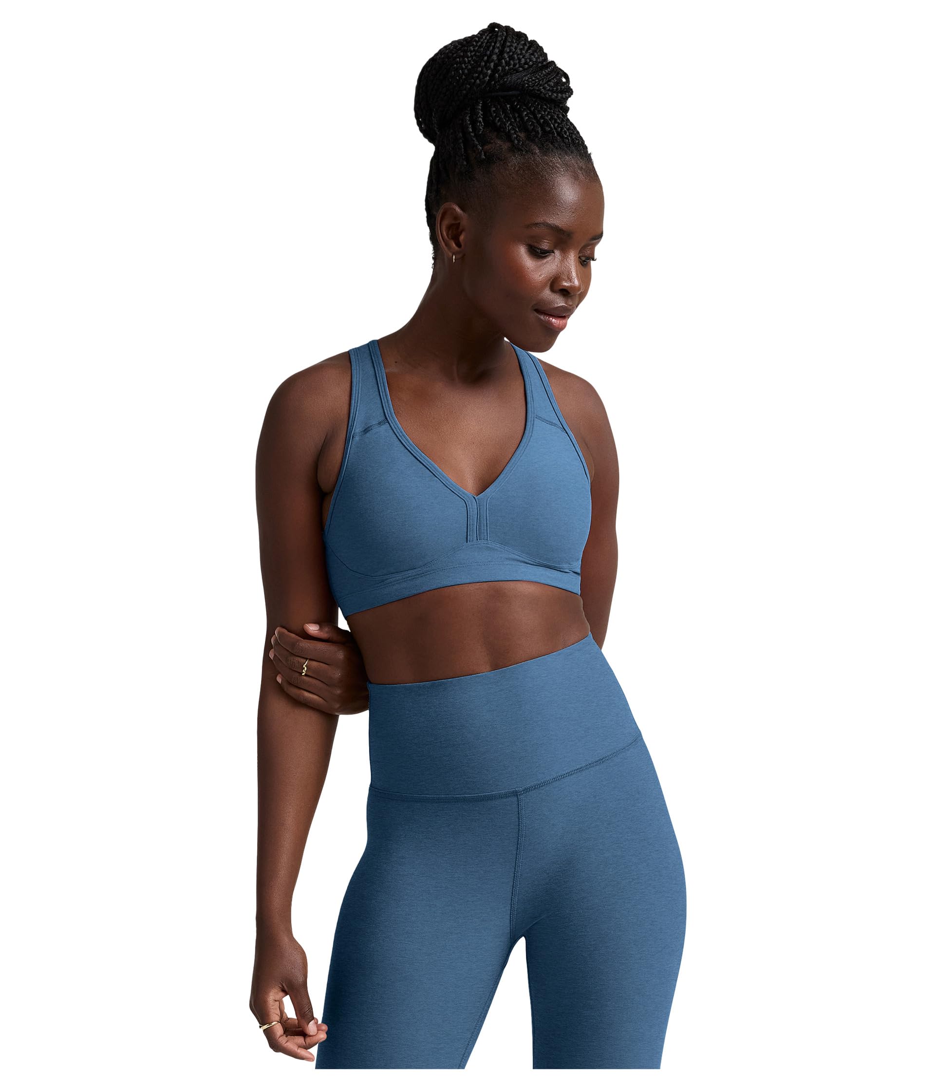 

Бюстгальтер Beyond Yoga Spacedye Lift Your Spirits Medium Support Bra, цвет Washed Denim