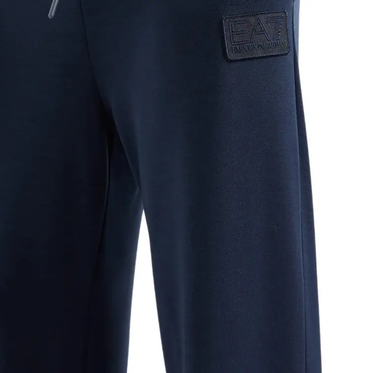 EA7 SS24 Вязаные спортивные брюки мужские темно-синий EMPORIO ARMANI — фото 4