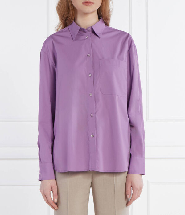 

Рубашка из велюра Regular fit Max&Co., фиолетовый