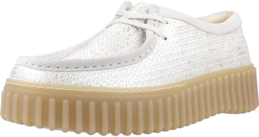 Кроссовки унисекс Clarks Torhill Bee, серебристый