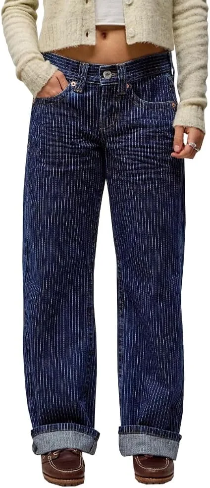 

Женские джинсы Mid Rise Pinstripe Wide Leg TACSTRUN