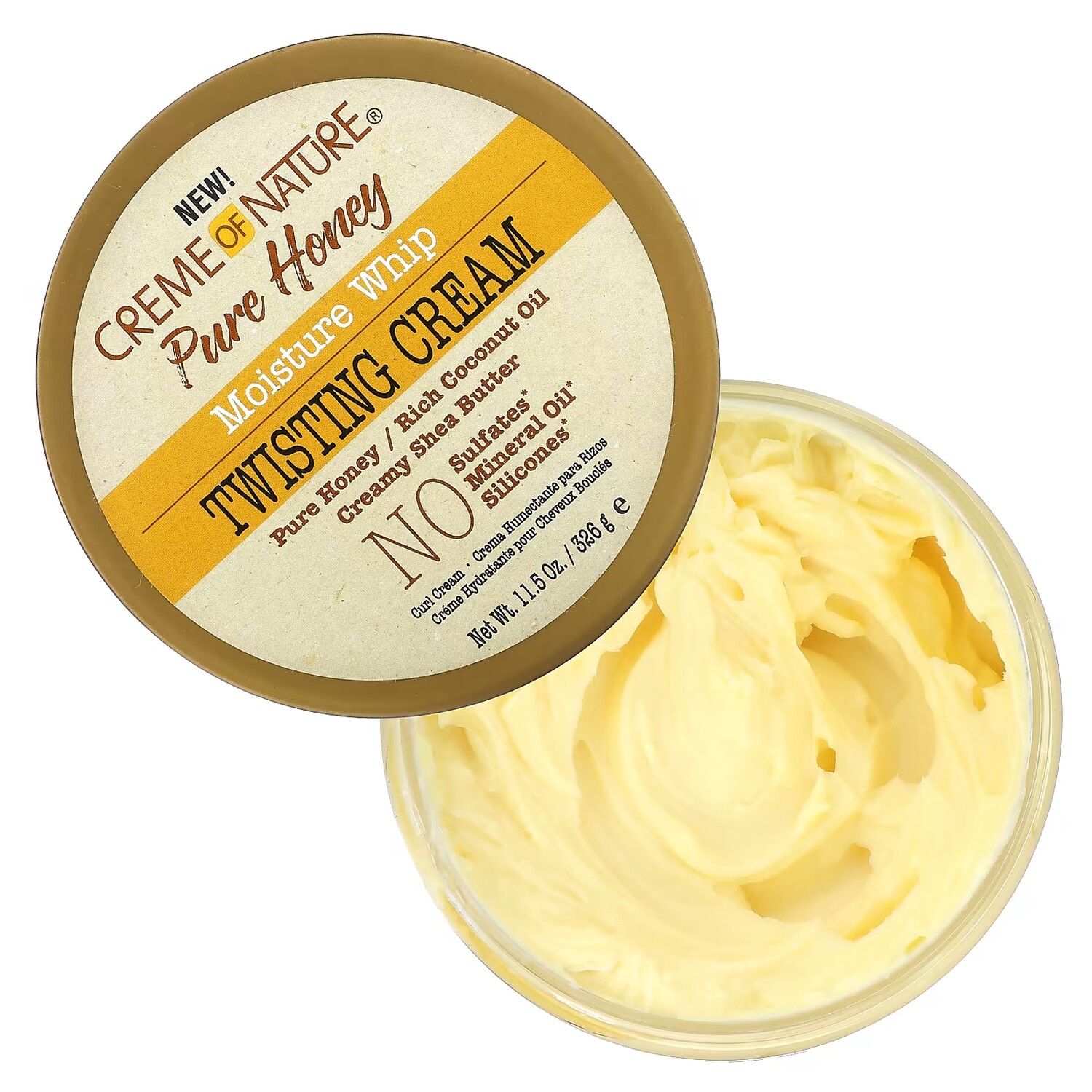 Pure Honey Moisture Крем для кнута для скручивания, 11,5 унций (326 г) Creme Of Nature — фото 3