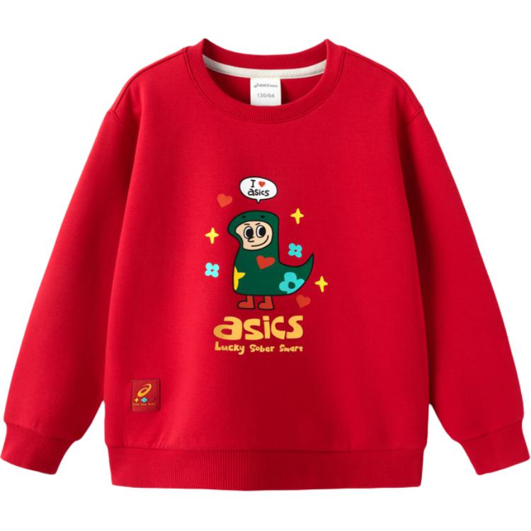 

ASICS Свитшот YISHUJIA LIANMINGKUAN Urban Light Trend Red для подростков