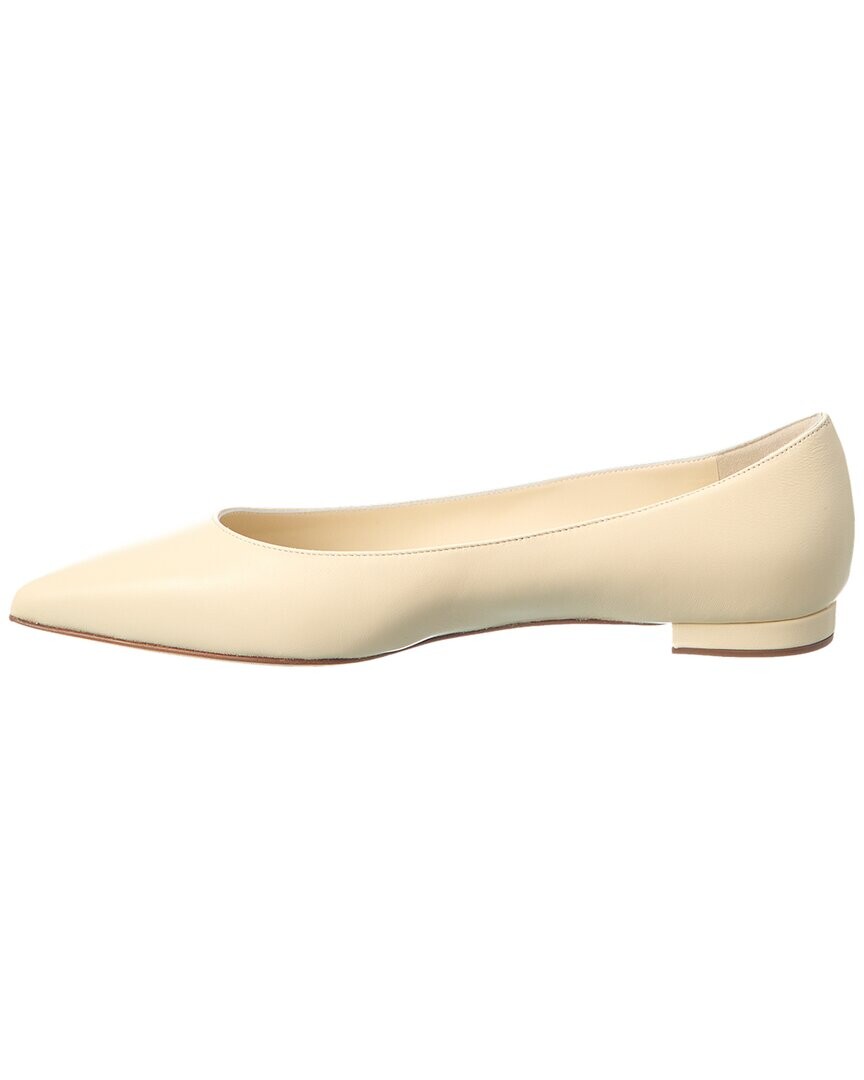 Кожаные балетки Manolo Blahnik Kietta, белый
