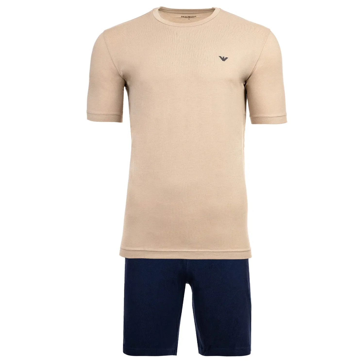 Пижама двухцветная Emporio Armani, бежевый/синий