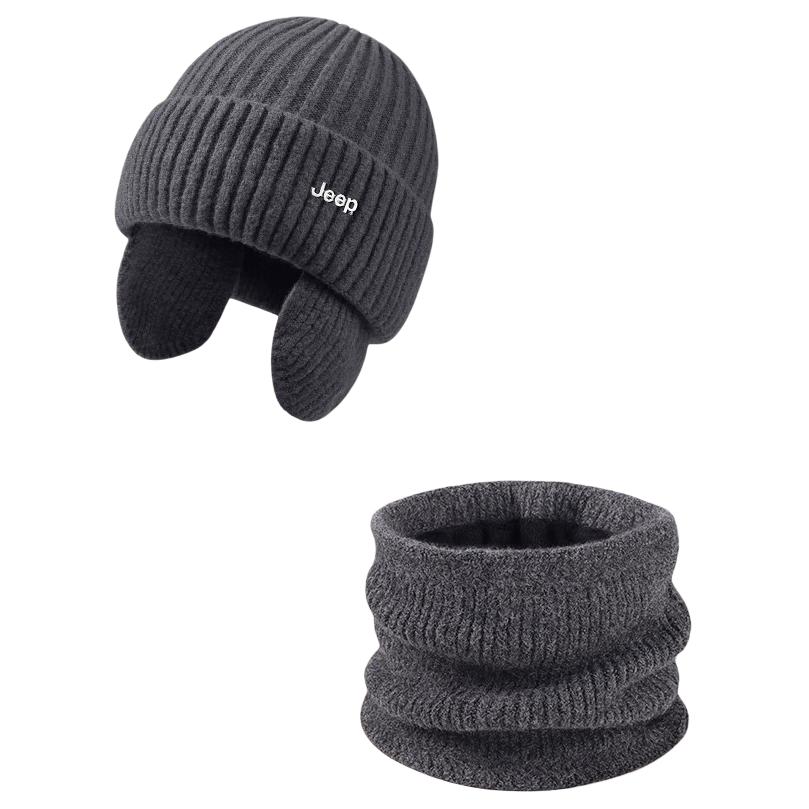 

Классическая коллекция шапок-бини из шерстяной смеси для мужчин Jeep, темно-серый