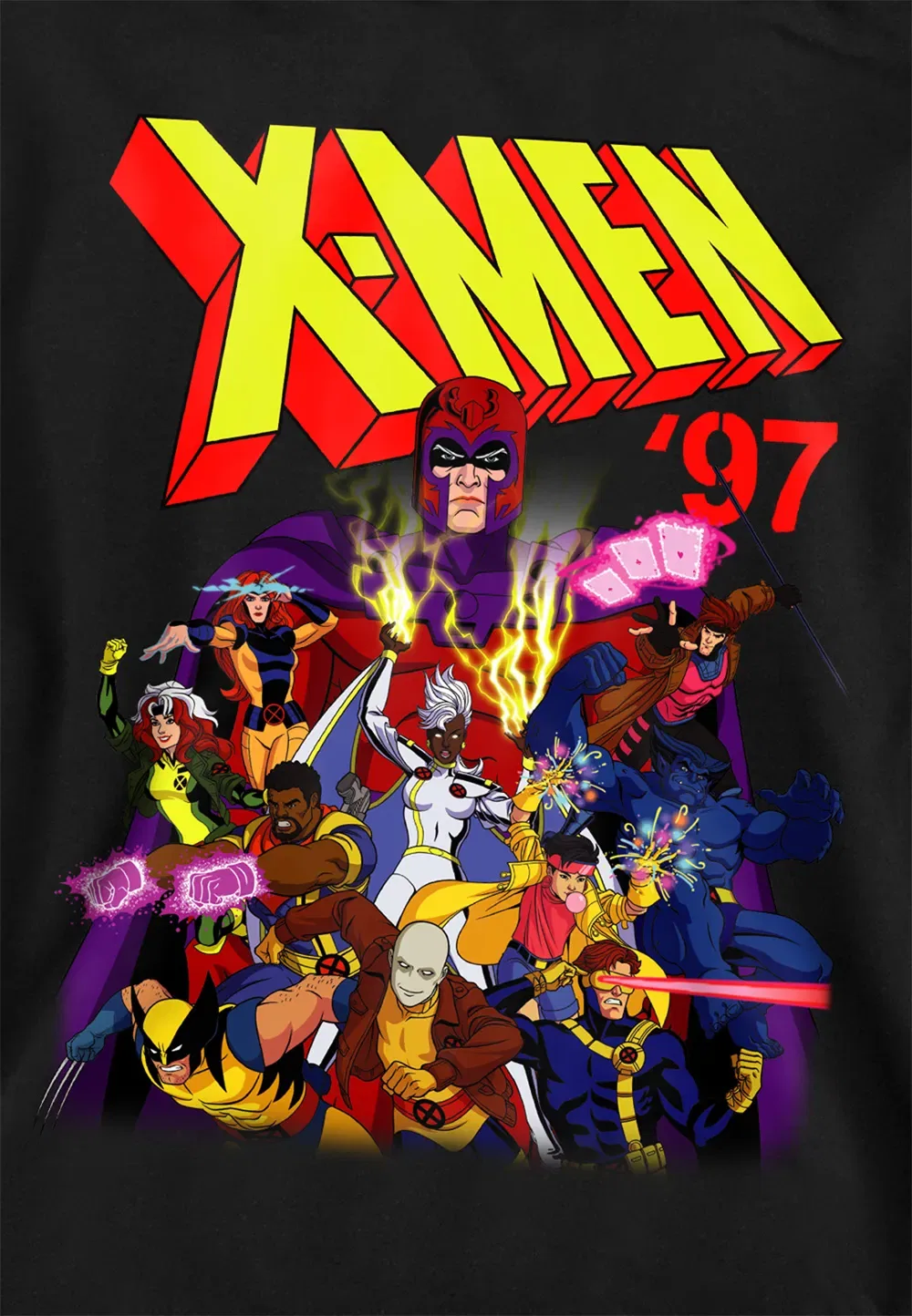 Детская толстовка Marvel X-Men 97, черная, черный — фото 2