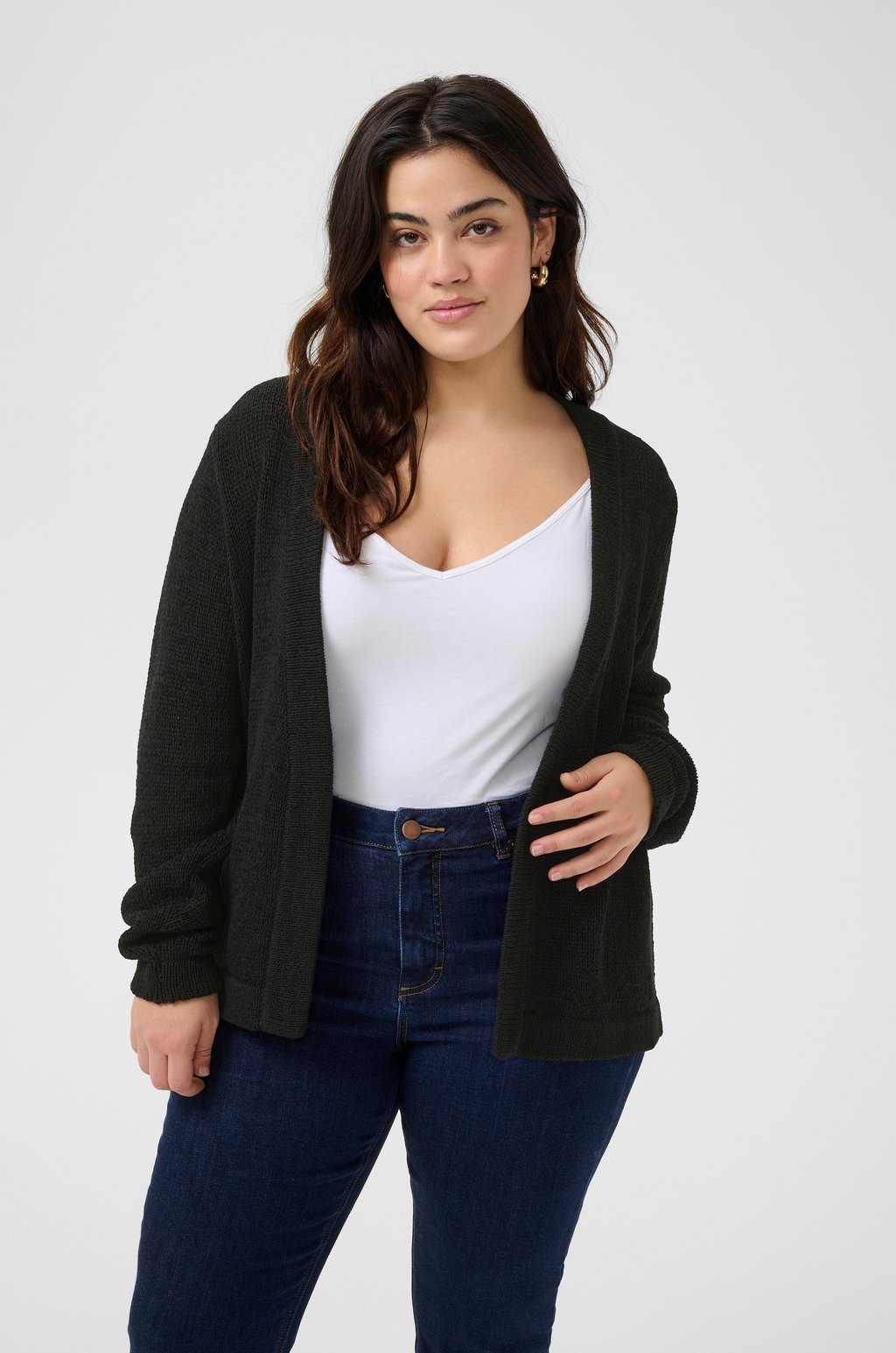 

Кардиган CURVE Kaffe Curve, цвет Black Deep