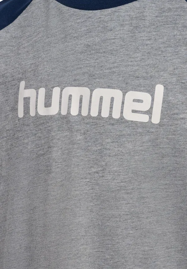 Футболка с принтом Hummel, серый меланж — фото 3