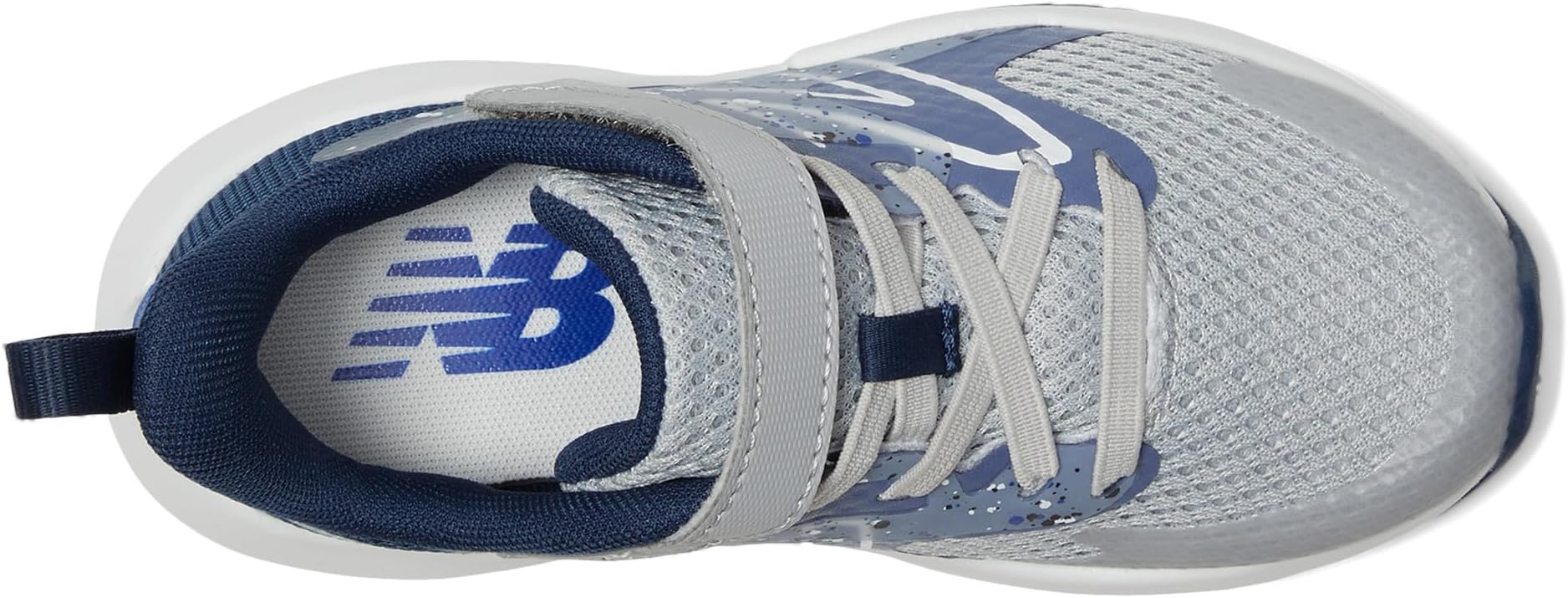 Кроссовки New Balance Kids Rave Run v2 Bungee Lace with Top Strap, цвет Raincloud/Dream State/Nb Navy — фото 2