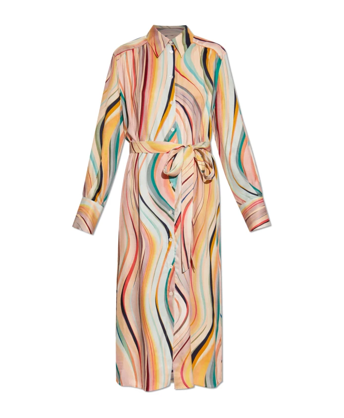 

Платье с поясом на талии Ps By Paul Smith, мультиколор