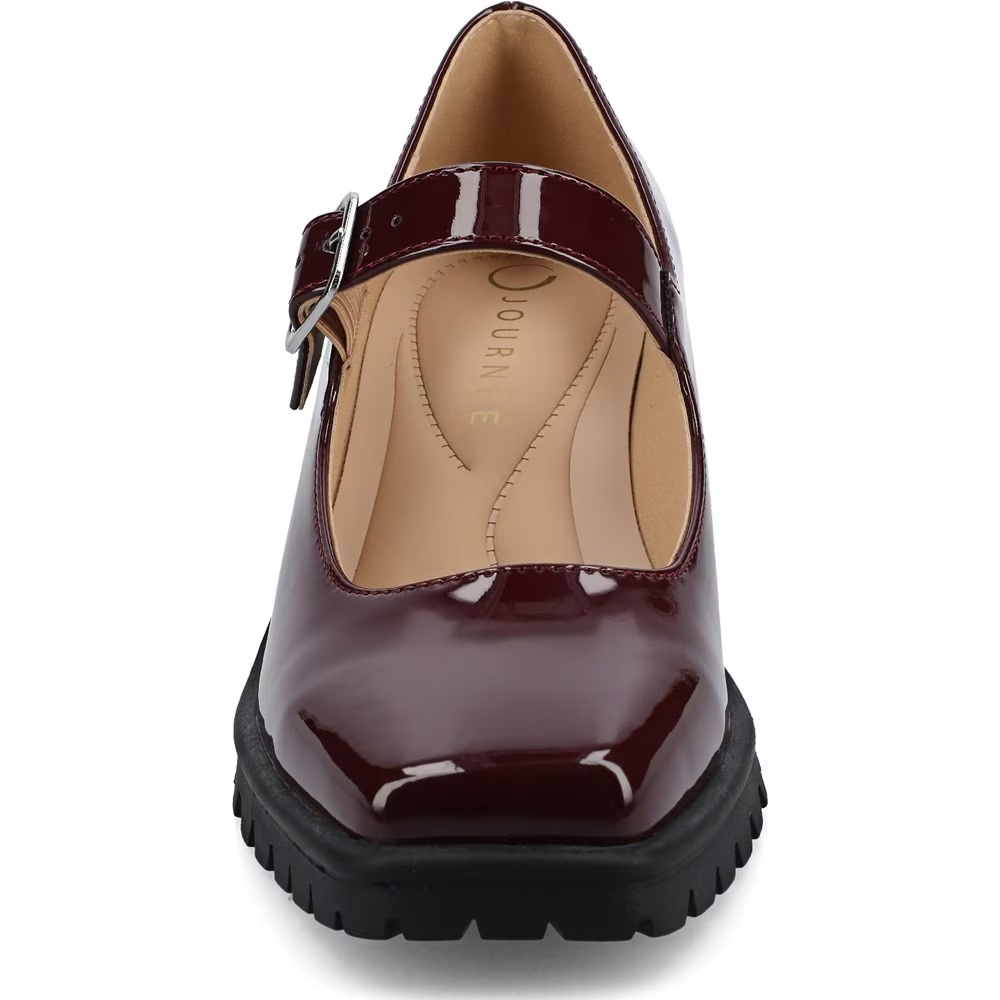 Туфли-Лодочки Gladys на блочном каблуке Journee, цвет oxblood — фото 3