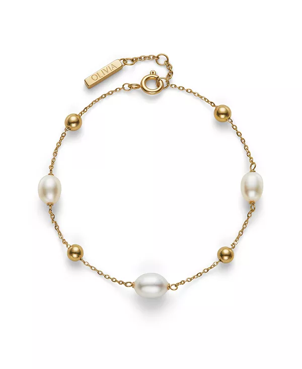 

Браслет из позолоченного жемчуга с культивированным морем Olivia Burton, gold-plated