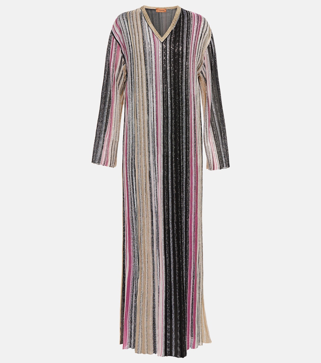 

Полосатое платье макси, украшенное пайетками Missoni, Multicoloured
