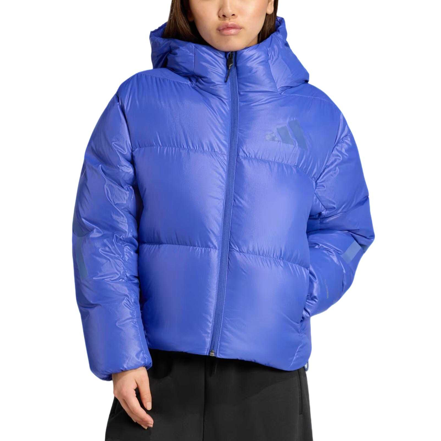 Пуховая куртка ZNE Puffer Climawarm Adidas, semi-transparent синий — фото 3