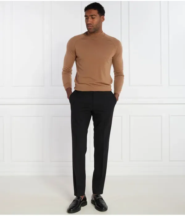 Даже шерстяной свитер regular fit Boss, коричневый — фото 2