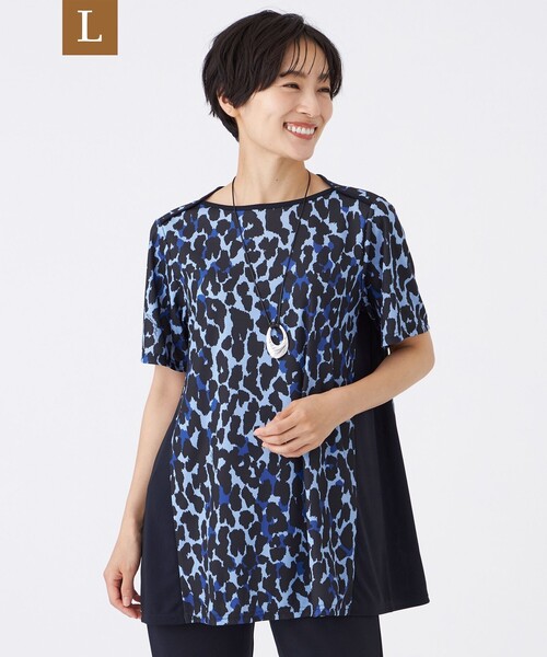 

Туника из мягкой ткани в горошек, бренд EVEX by KRIZIA, темно-синий